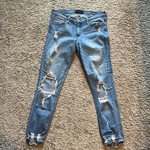 Distressed jeans